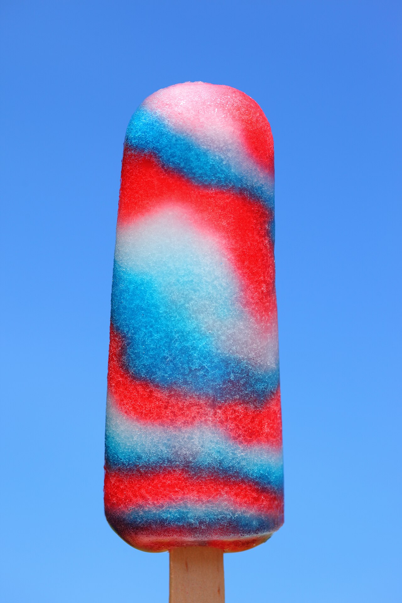 Colorful frozen fruit ice pops
